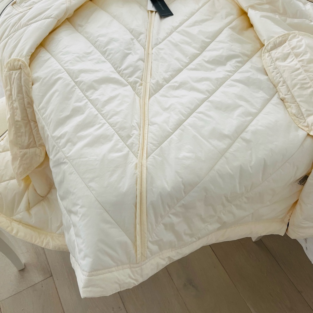 Banana Republic Zip-Up Cream/Beige Quilted Poncho S/M Bloggers Favorite - Picture 14 of 15